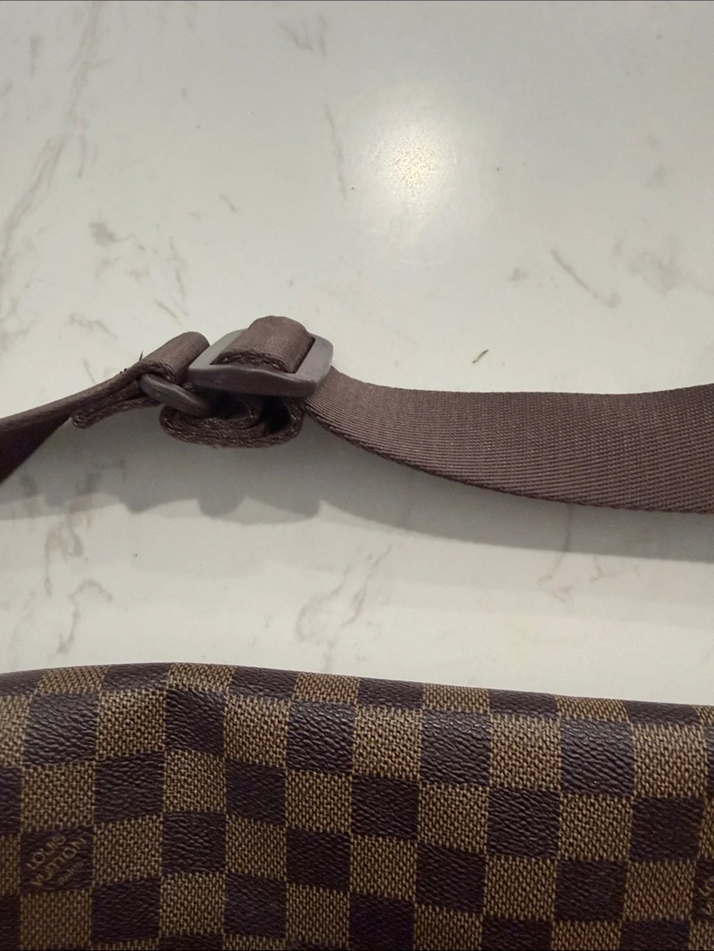 Messenger Bag with Gold Hardware